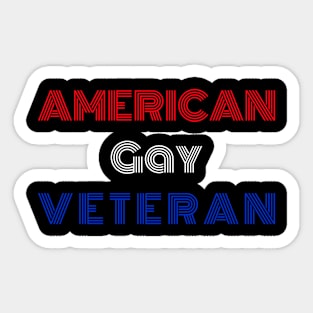 American Gay veteran Sticker
